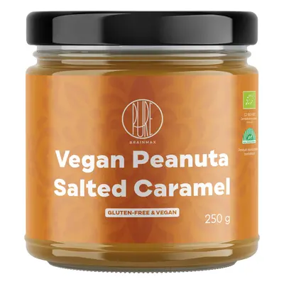 BrainMax Pure Vegan Peanuta Salted Caramel, Arašídový krém se slaným karamelem BIO