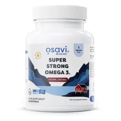 Osavi Super Strong Omega 3, 500 EPA / 250 DHA, 60 softgelových kapslí