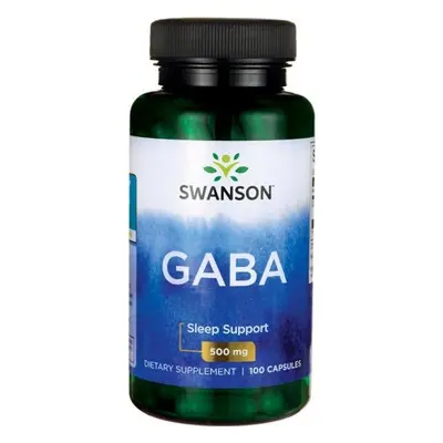 Swanson GABA (kyselina gama-aminomáselná), 500 mg, 100 kapslí