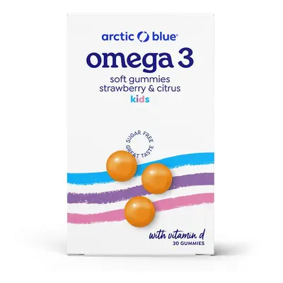 Arctic Blue Kids Omega 3 Gummies, 250 mg DHA, 70 mg EPA, Vitamin D 200 IU, 30 želé bonbónů