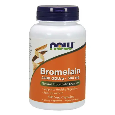 Now® Foods NOW Bromelain, 500 mg, 120 rostlinných kapslí