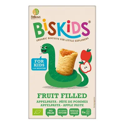 BISkids - BIO měkké dětské sušenky s jablečným pyré bez přidaného cukru 35% ovoce 36M+, 150g