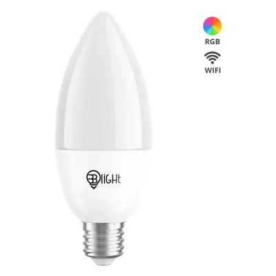 Chytrá žárovka BrainLight LED, závit E14, 5,5 W, WiFi, APP, stmívatelná, barevná / Poškozený oba