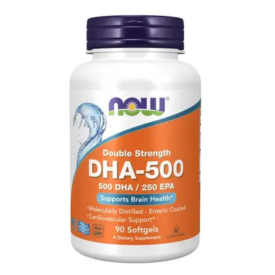 Now® Foods NOW DHA-500, 500 DHA/250 EPA, Omega 3, 90 softgelových kapslí