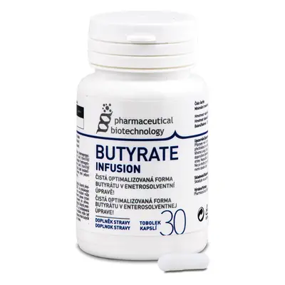 Pharmaceutical Biotechnology Butyrate Infusion 30 kapslí (Čistá forma butyrátu)