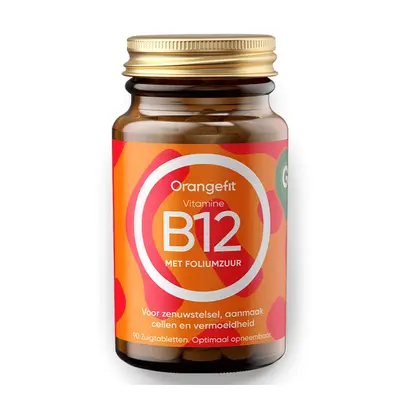 Orangefit Vitamin B12 s Kyselinou listovou, 90 pastilek