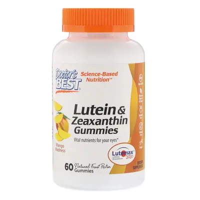 Doctor's Best Doctor’s Best Lutein & Zeaxanthin (zdraví očí), 60 gumových vegan bonbónů s příchu