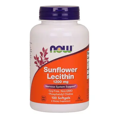 Now® Foods NOW Sunflower Lecithin (slunečnicový lecitin), 1200 mg, 100 softgelových kapslí