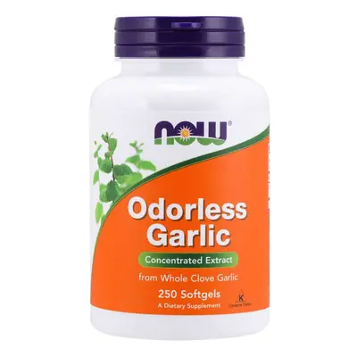 Now® Foods NOW Odorless Garlic (česnekový extrakt bez zápachu), 250 softgelových kapslí