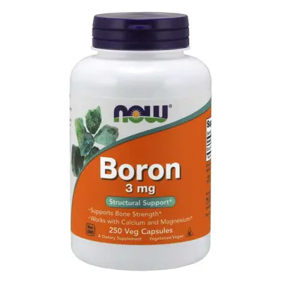 Now® Foods NOW Boron (bor), 3 mg, 250 kapslí