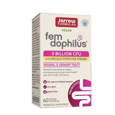 Jarrow Formulas Women's Fem Dophilus, vaginální probiotika, 5 miliard, 60 rostlinných kapslí