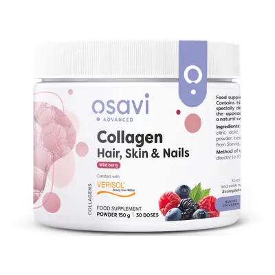 Osavi Collagen Hair, Skin & Nails, Wild berry, kolagen prášek zdravé vlasy, pleť a nehty, lesní 