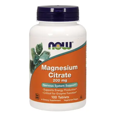 Now® Foods NOW Magnesium Citrate (hořčík citrát), 200 mg, 100 tablet