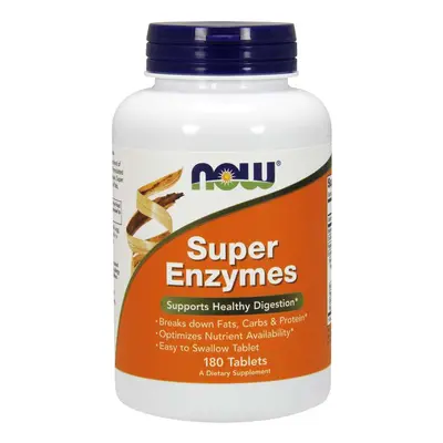 Now® Foods NOW Super Enzymes, komplexní trávící enzymy, 180 tablet