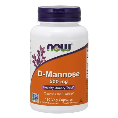 Now® Foods NOW D-Manóza, 500 mg, 120 rostlinných kapslí