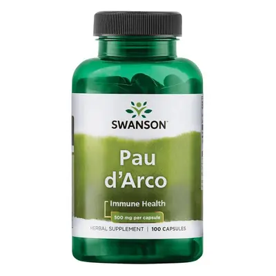 Swanson Pau d'Arco (Lapacho), 500 mg, 100 kapslí