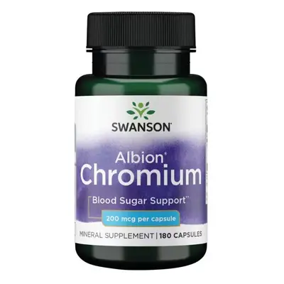 Swanson Chromium Chelated (chrom v chelátové vazbě), 200 mcg, 180 kapslí