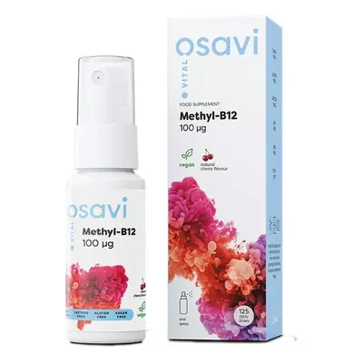 Osavi Methyl-B12 Oral Spray, Vitamín B12 ústní sprej, třešeň, 100 mcg, 25 ml