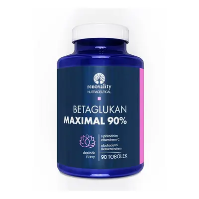 Renovality - Betaglukan 90% MAXIMAL s Vitamínem C přírodního původu, 90 tobolek