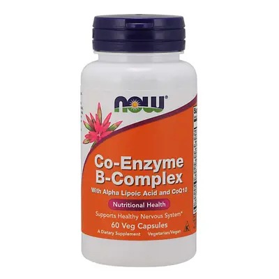 Now® Foods NOW Co-Enzyme Vitamin B-komplex (aktivní koenzymová forma), 60 rostlinných kapslí