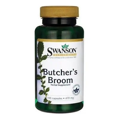 Swanson Butcher's Broom (Listnatec pichlavý), 470 mg, 100 kapslí