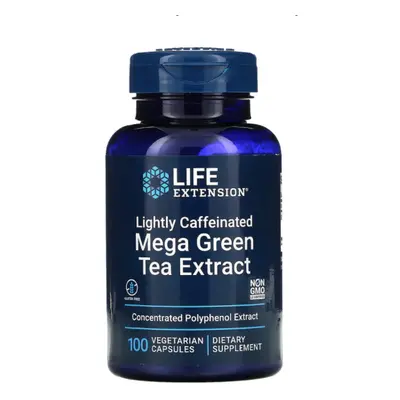 Life Extension Caffeinated Mega Green Tea Extract, extrakt ze zeleného čaje, 100 rostlinných kap