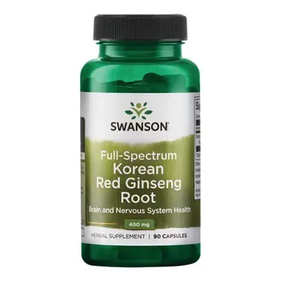 Swanson Full Spectrum Korean Red Ginseng Root (červený korejský ženšen) 400 mg, 90 kapslí