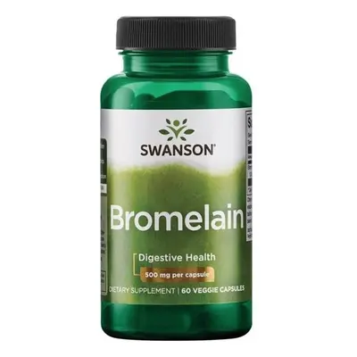 Swanson Bromelain (Bromelin), 500 mg, 60 rostlinných kapslí