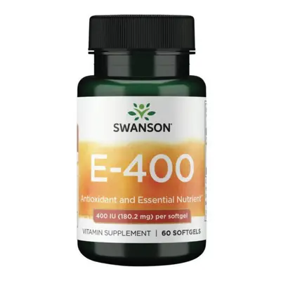 Swanson Vitamin E 400 IU, 60 softgelových kapslí