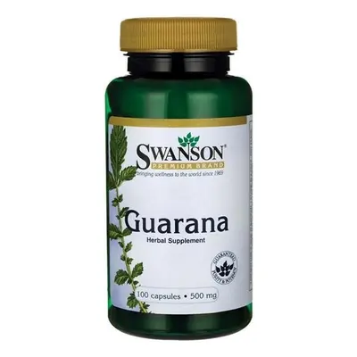 Swanson Guarana, 500 mg, 100 kapslí