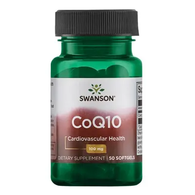 Swanson CoQ10 (Koenzym Q10), 100 mg, 50 softgelových kapslí