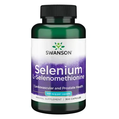 Swanson Selenium (L-selenomethionine), 100 mcg, 300 kapslí