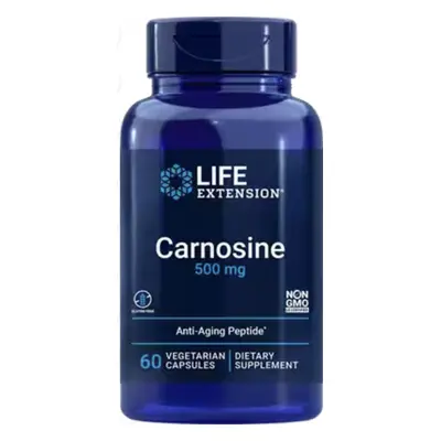 Life Extension Carnosine, karnosin, 500 mg, 60 rostlinných kapslí