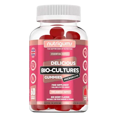 Nutrigums Bio-Cultures Microbiome, probiotika, 60 želé bonbónů