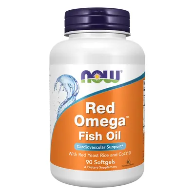 Now® Foods NOW Red Omega, Červená kvasnicová rýže s omega 3 a koenzymem Q10, 90 softgelových kap