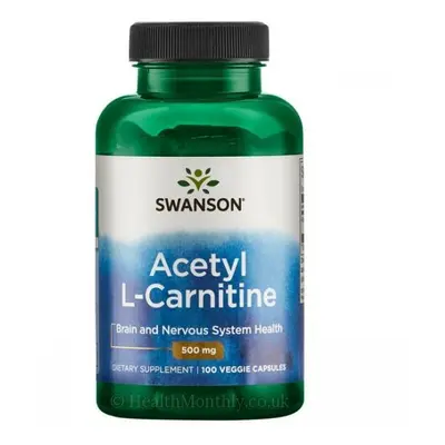 Swanson Acetyl-L-Carnitine 500mg, 100 kapslí