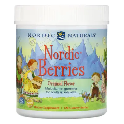 Nordic Naturals Nordic Berries Multivitamin pro Děti, Sladkokyselé, 120 gumových bombonu