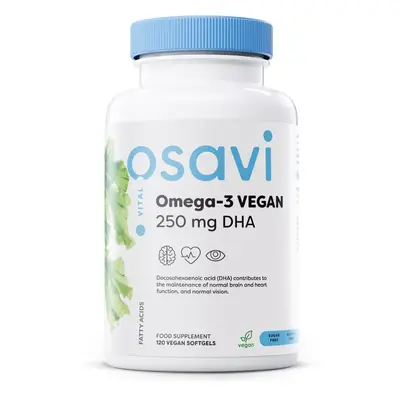 Osavi Omega-3 VEGAN, 250 mg DHA, 120 rostlinných kapslí