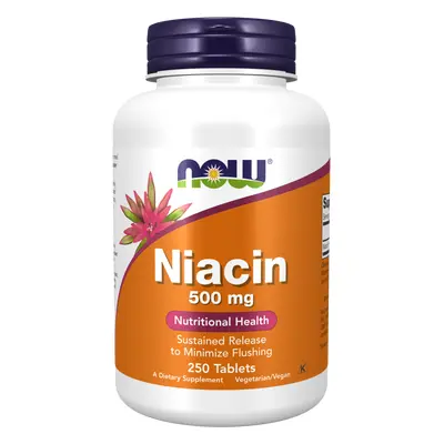 Now® Foods NOW Niacin (Vitamín B3), 500 mg, 250 tablet