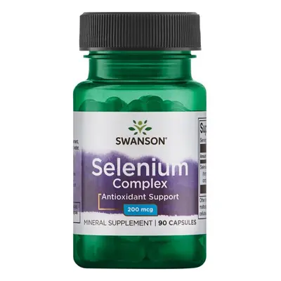 Swanson Selenium complex, Selen Glycinát, 200 mcg, 90 kapslí