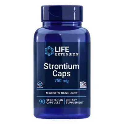 Life Extension Strontium, Stroncium 750 mg, 90 rostlinných kapslí