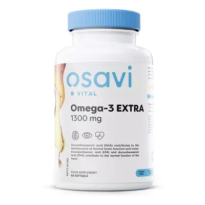 Osavi Omega-3 EXTRA, citrón, 1300 mg, 60 kapslí