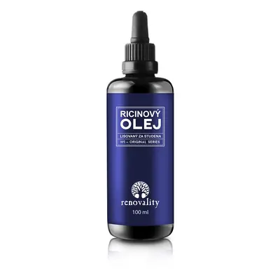 Renovality - Ricinový olej za studena lisovaný, 100ml s pumpičkou