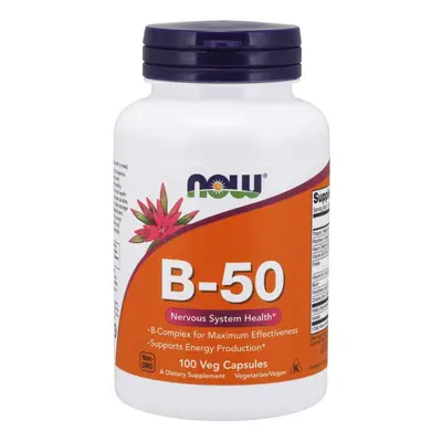 Now® Foods NOW Vitamin B-50 Complex, 100 rostlinných kapslí