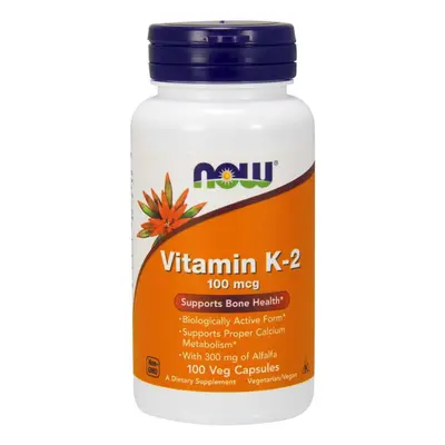 Now® Foods NOW Vitamin K2 jako MK-4, 100 ug, 100 rostlinných kapslí