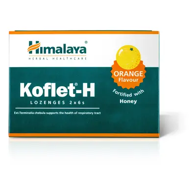 Himalaya Herbals Himalaya Koflet-H Orange, pastilky s příchutí pomeranče, 12 pastilek