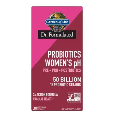 Garden of life Dr. Formulated Probiotics Womens pH 50 miliard, probiotika, prebiotika a postbiot