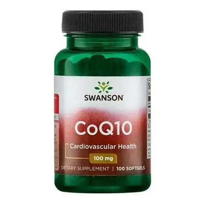 Swanson CoQ10 (Koenzym Q10), 100 mg, 100 softgelových kapslí