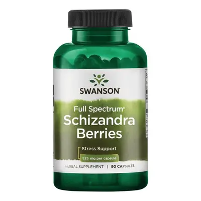 Swanson Schizandra Berries (Klanopraška čínská), 525 mg, 90 kapslí