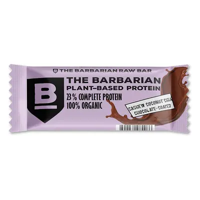 The Barbarian Proteinová Tyčinka Organic Chocolate Coated Cashew Coconut & Chia